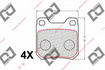 DJ PARTS bp2108 -  Комплект тормозных колодок, дисковый тормоз